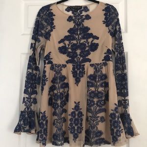 nude for love and lemons baby doll dress